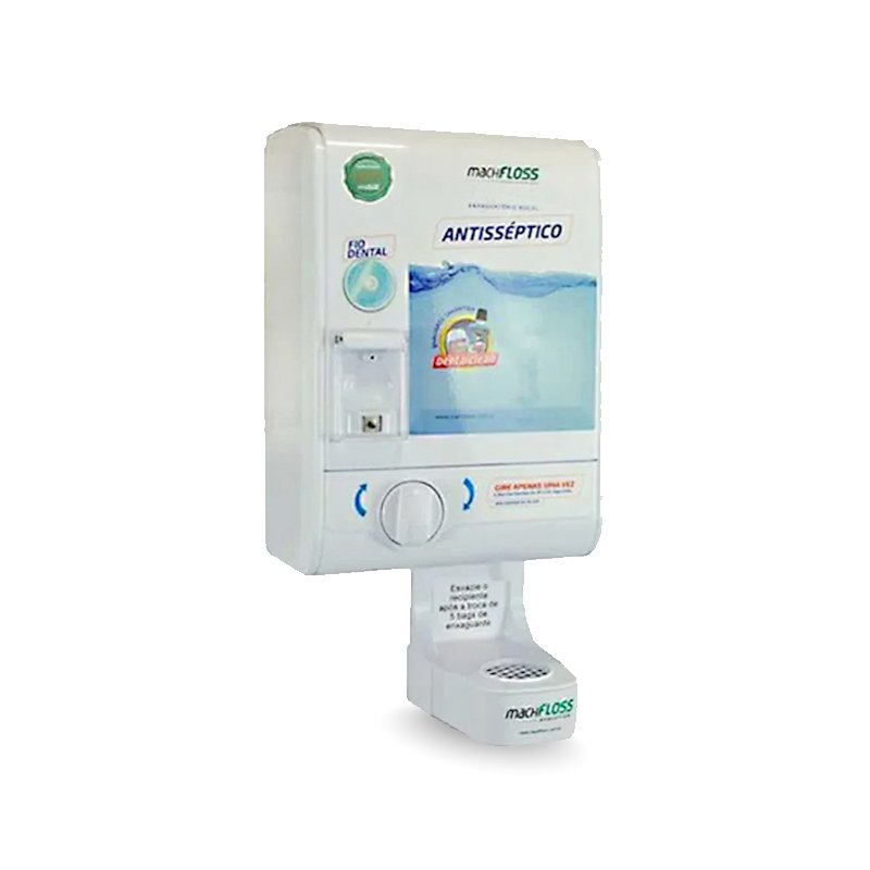 DISPENSER, ENXAGUANTE, FIO DENTAL E COPO - MACHFLOS