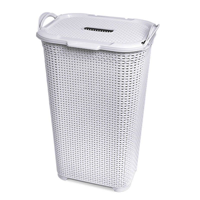 CESTO DE ROUPA COM TAMPA BRANCO - ARQPLAST